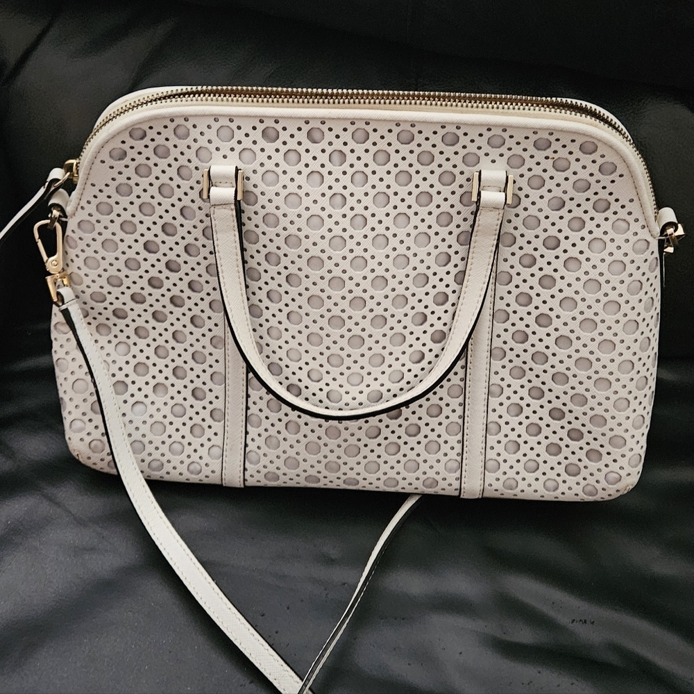 Kate spade Newbury Lane Caning Romy Grace White Tote Handbag